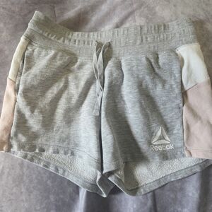 Reebok Women's Gray and Pink Athletic Shorts